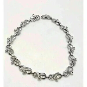 Vintage Rare Trifari Silver Necklace Choker Swirled Segmented Pat Pend